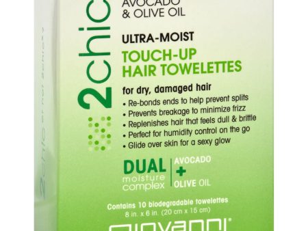 Giovanni Hair Care Products Touch Up Hair Towelette - 2chic Ultra Moist - 10 Ct For Discount