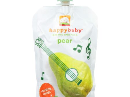 Happy Baby Baby Food - Organic - Starting Solids - Stage 1 - Pears - 3.5 Oz - Case Of 16 Hot on Sale