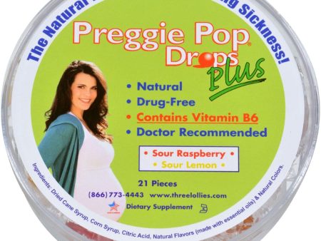 Three Lollies Preggie Drops Plus With Vitamin B6 - 21 Pack For Cheap