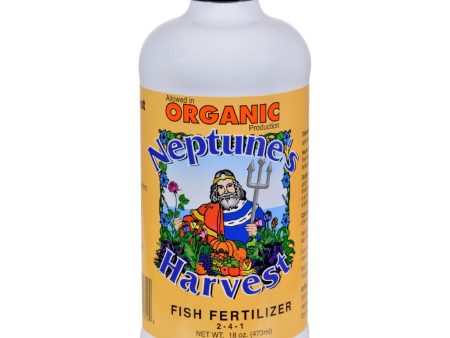 Neptune s Harvest Fish Fertilzer - Orange Label - 18 Oz Supply