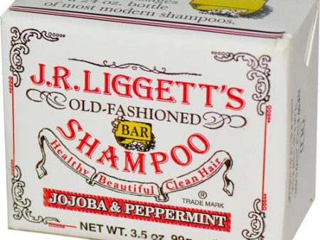 J.r. Liggett s Old Fashioned Bar Shampoo Counter Display - Jojoba And Peppermint - 3.5 Oz - Case Of 12 Online Sale