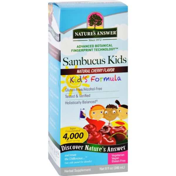 Natures Answer Sambucus - Kids Formula - Natural Cherry Flavor - 8 Oz Sale