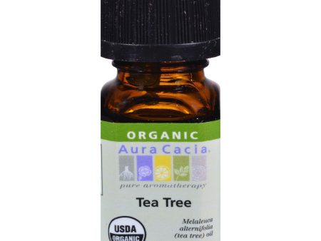 Aura Cacia Organic Essential Oil - Tea Tree - .25 Oz For Sale