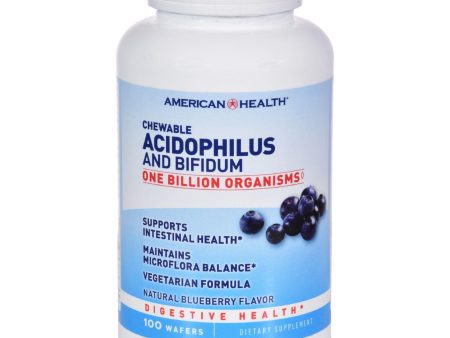 American Health Acidophilus And Bifidus Chewable Blueberry - 100 Wafers For Cheap