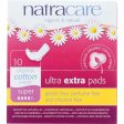 Natracare  Ultra Extra Pads W-wings - Super - 10 Count Online Hot Sale