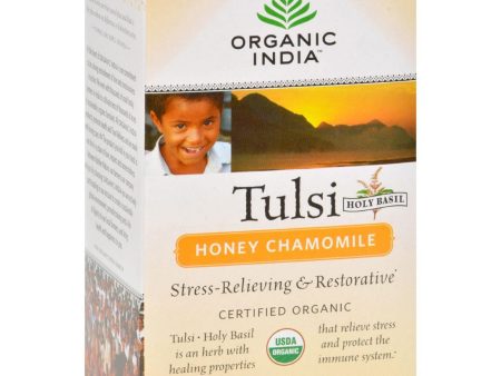 Organic India Tulsi Tea Honey Chamomile - 18 Tea Bags - Case Of 6 Sale