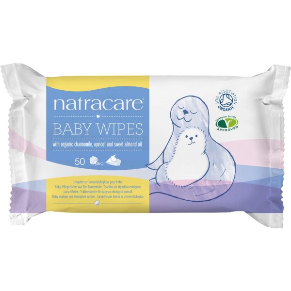 Natracare Organic Cotton Baby Wipes - 50 Pack Cheap