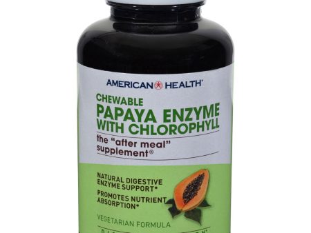 American Health Papaya Enzyme With Chlorophyll Chewable - 600 Chewable Tablets For Sale