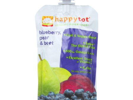 Happy Tot Toddler Food - Organic - Stage 4 - Blueberry Pear And Beet - 4.22 Oz - Case Of 16 Cheap