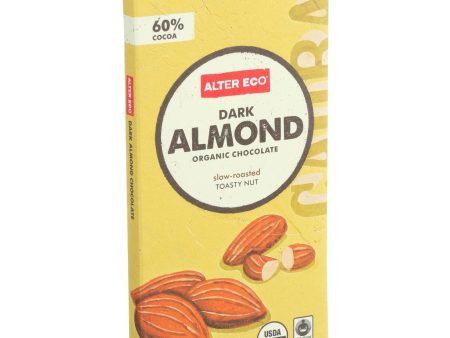 Alter Eco Americas Organic Chocolate Bar - Dark Almond - 2.82 Oz Bars - Case Of 12 For Sale