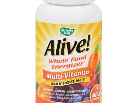 Nature s Way Alive Whole Food Energizer Multi-vitamin - 180 Tablets Online Sale