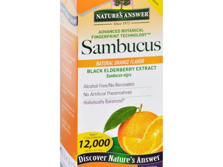 Natures Answer Sambucus - Original - Natural Orange Flavor - 8 Oz Online