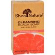 Shea Natural Black Soap - Shea Butter Cleansing Grapefruit Pomelo - 5 Oz Supply