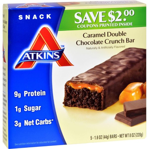 Atkins Advantage Bar Caramel Double Chocolate Crunch - 5 Bars Online Sale