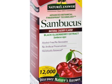 Natures Answer Sambucus - Original - Natural Cherry Flavor - 8 Oz Sale