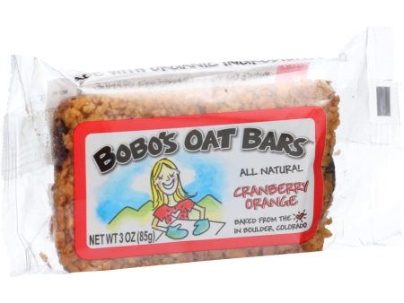 Bobo s Oat Bars - All Natural - Cranberry Orange - 3 Oz Bars - Case Of 12 Online now