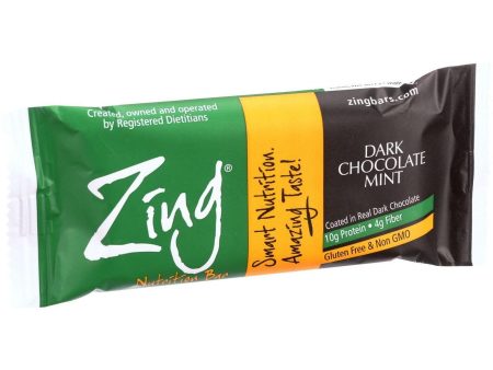 Zing Bars Nutrition Bar - Dark Chocolate Sunflower Mint - Nut Free - 1.76 Oz Bars - Case Of 12 on Sale