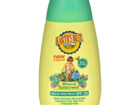 Earth s Best Baby Care Sunblock Spf 30 Creme Anti-solaire - 4 Fl Oz Online Hot Sale