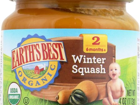 Earth s Best Organic Winter Squash Baby Food - Stage 2 - Case Of 12 - 4 Oz. Sale