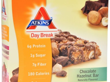 Atkins Day Break Bar Chocolate Hazelnut - 5 Bars For Cheap