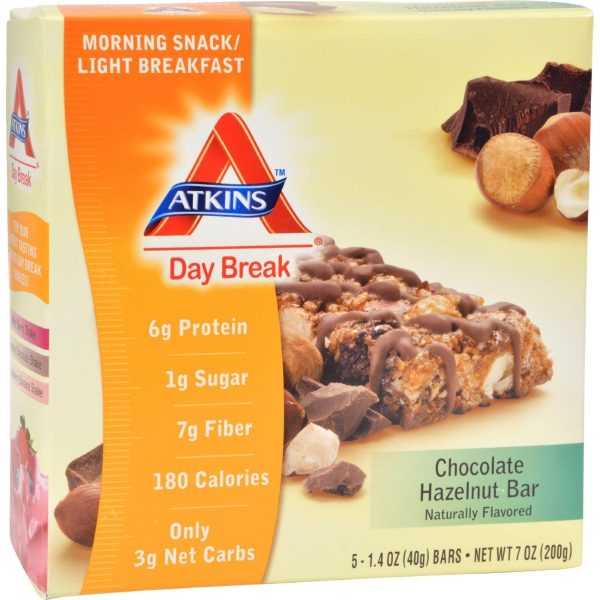 Atkins Day Break Bar Chocolate Hazelnut - 5 Bars For Cheap