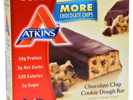 Atkins Advantage Bar Chocolate Chip Cookie Dough - 5 Bars For Sale