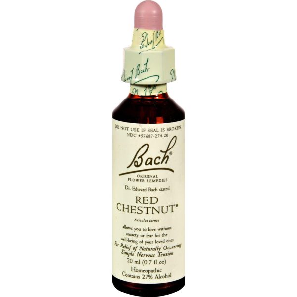 Bach Flower Remedies Essence Red Chestnut - 0.7 Fl Oz Online now