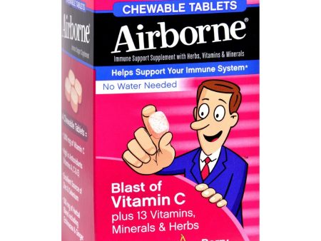 Airborne Chewable Tablets With Vitamin C - Berry - 64 Tablets Online Sale