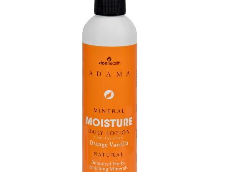 Zion Health Lotion - Adama Mineral Moisture Intense Daily - Orange Vanilla - 8 Oz Fashion