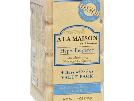 A La Maison Bar Soap Unscented Value Pack - 3.5 Oz Each - Pack Of 4 Cheap