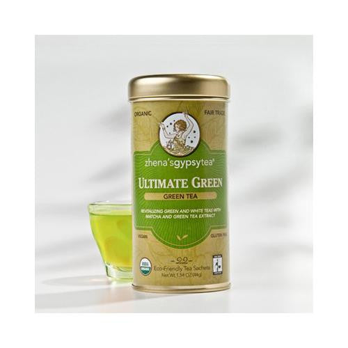 Zhena s Gypsy Tea Ultimate Organic Green Tea - Case Of 6 - 22 Bags Online Sale