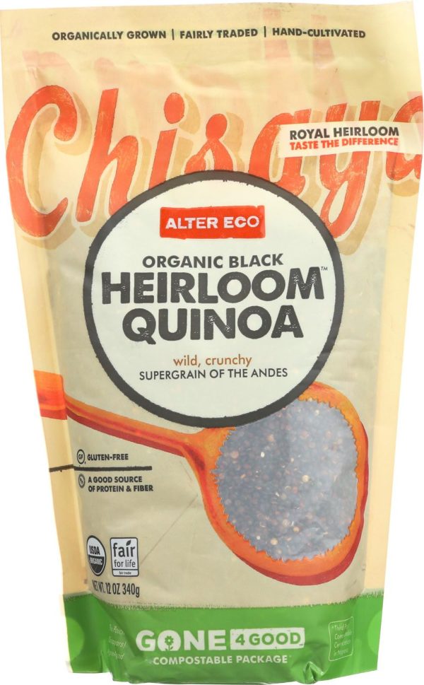 Alter Eco Americas Quinoa - Organic Black Heirloom - Case Of 6 - 12 Oz. Supply