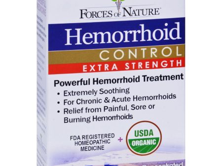 Forces Of Nature Organic Hemorrhoid Control - Extra Strength - 11 Ml For Sale