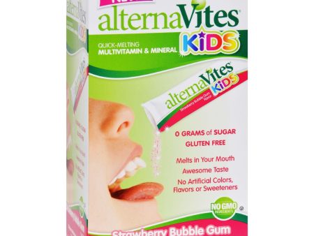 Alternavites Kids Quick-melting Multivitamins Strawberry Bubble Gum - 30 Packets Hot on Sale