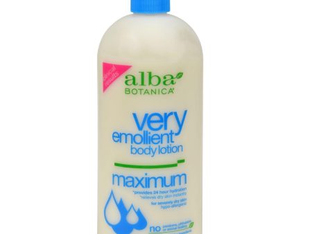 Alba Botanica Very Emollient Body Lotion Maximum - 32 Oz Online now